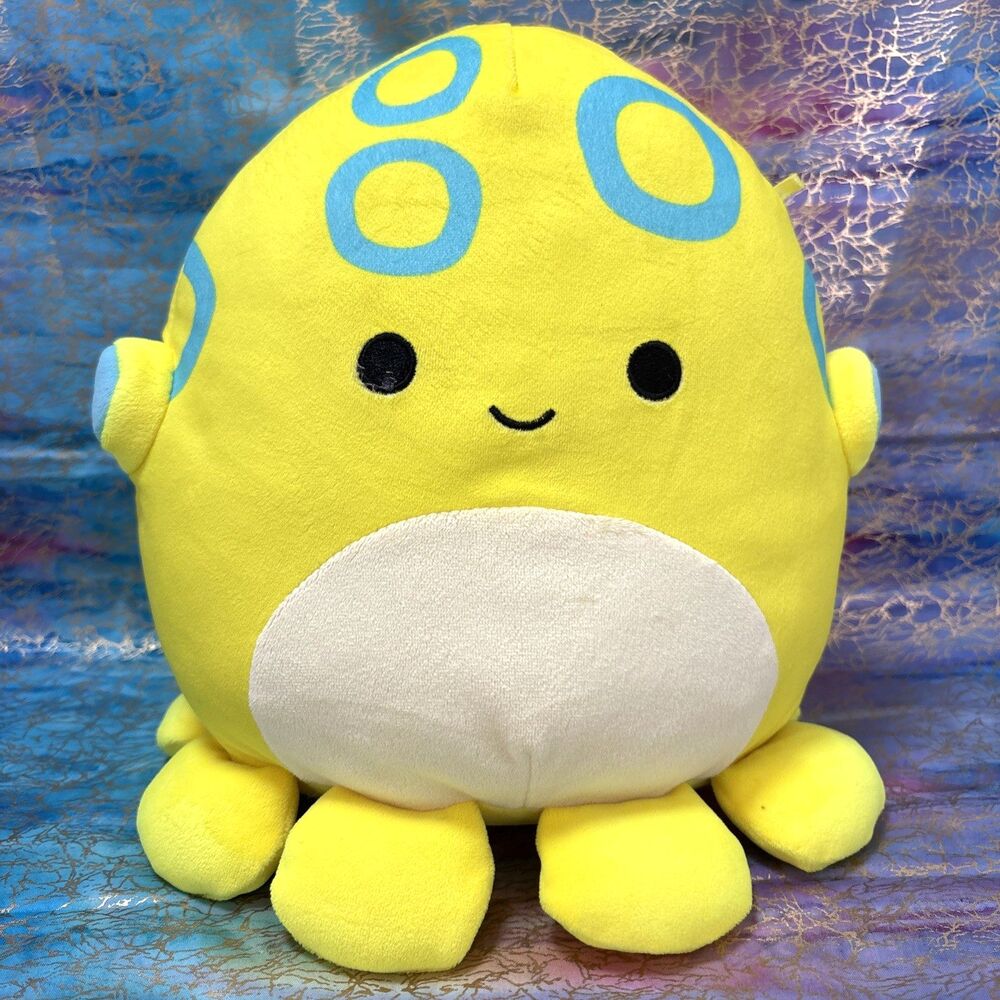 Squishmallows Original 10 inch Adopt Me! Blue Ringed Yellow Octopus Plush